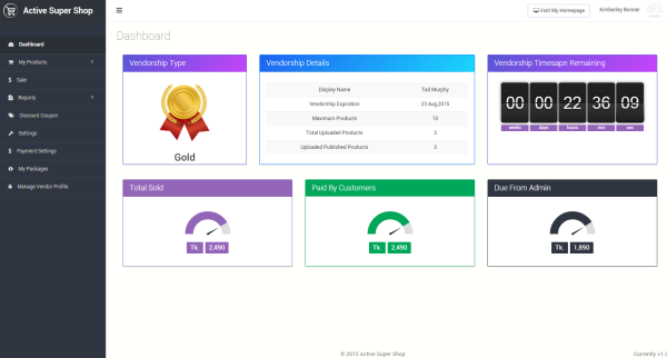 vendor panel